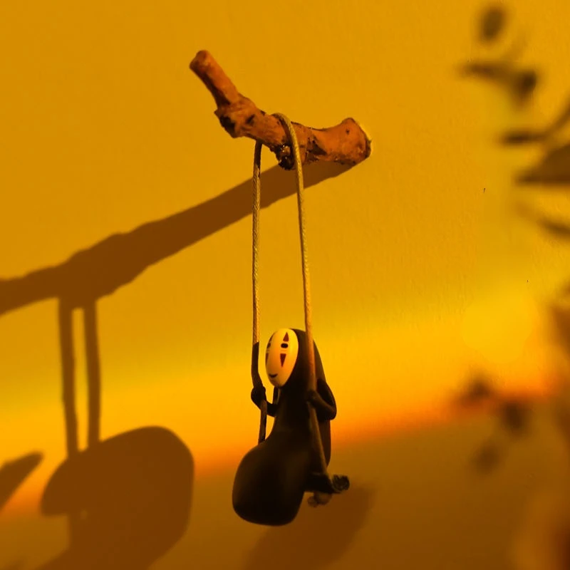 

Japanese Cartoon Miniatures Spirited Away No Face Man Car Ornaments Anime Kawaii Home Room Decor Miyazaki Ornaments Cute