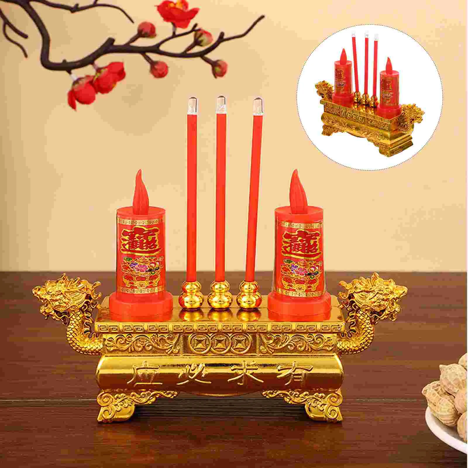

Burner Buddhistchinese Decor Insense Censer Led Altar Holder Home Electronic Light Vintage Retro Supplies Stick Temple Feng