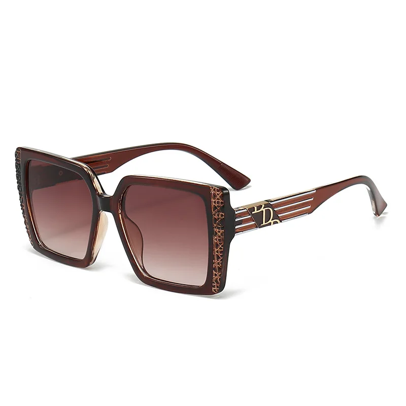 Модные Женские Квадратные Солнцезащитные Очки 2024 D-образная Оправа Защита Uv400