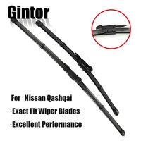 front wiper blades set for nissan qashqai j10j11 2006 2017 fit pinch tabhook arms windshield front window car wiper blade
