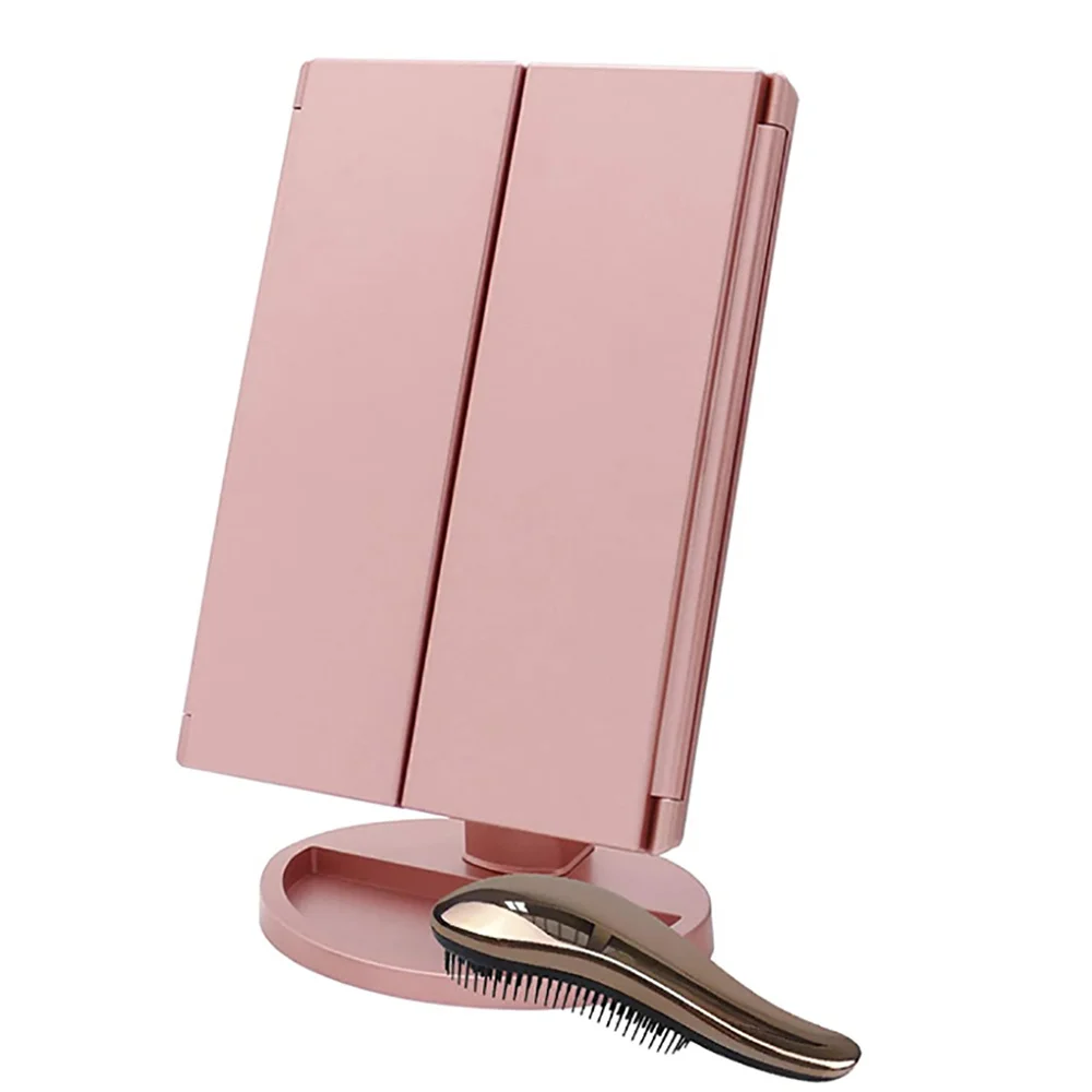 Трехкратное светящееся зеркало для макияжа с 22 светодиодами 2-кратным 3-кратным