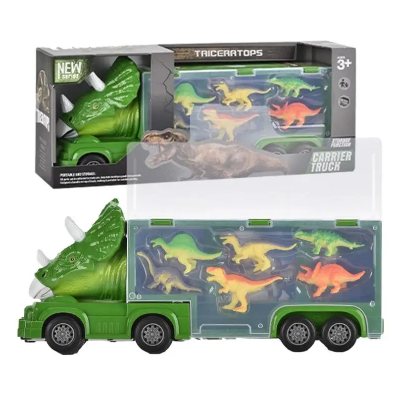 

Автомобиль-динозавр, игрушки, детский игрушечный набор для перевозки, автомобили с тяговым эффектом, фигурки динозавров, игрушка, подарок, Детская модель