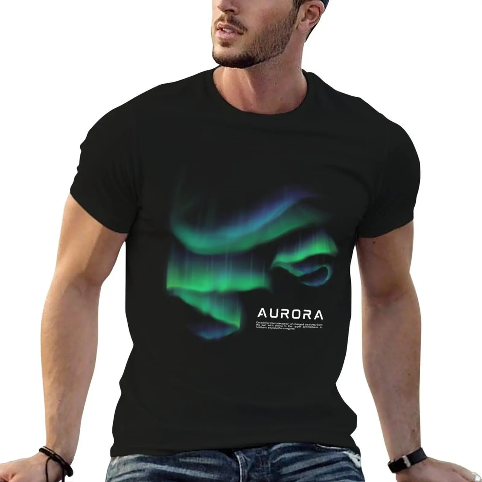 Футболка Aurora Borealis простая эстетичная одежда футболки милая мужская больших