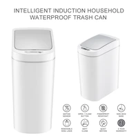 home kitchen smart trash can with lid battry powered 7l large trash bin automatic sensor garbage bin for living room toilet