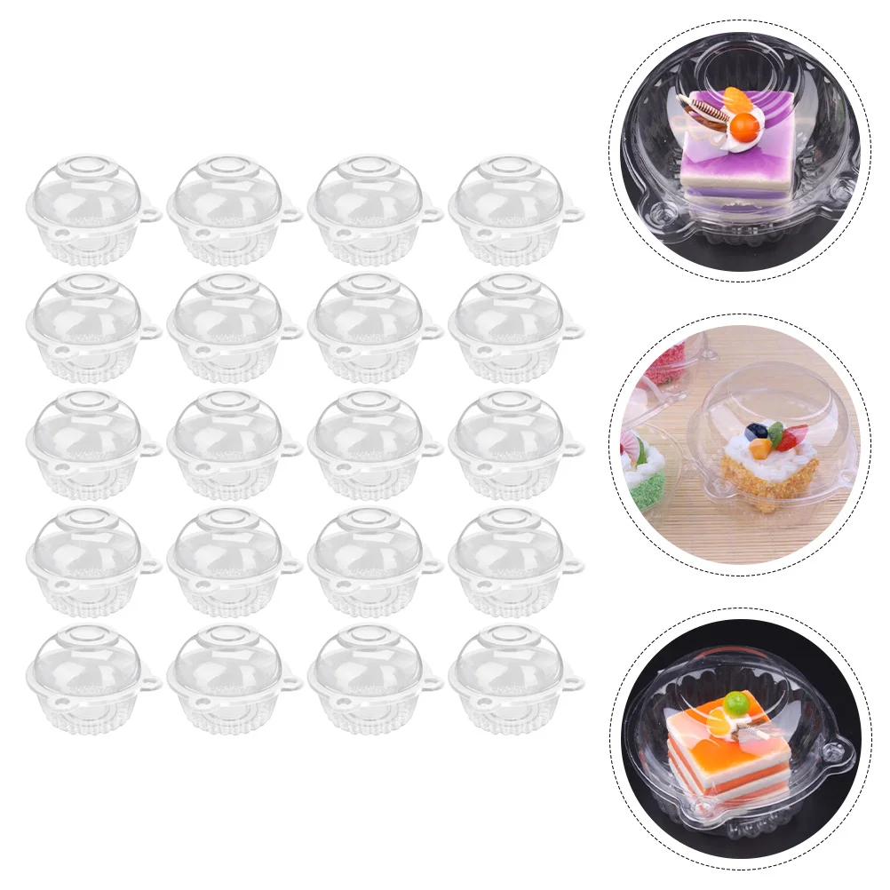 

Cupcake Boxes Cake Carrier Cups Containers Box Clear Holders Single Muffin Dome Jelly Packing Container Bakery