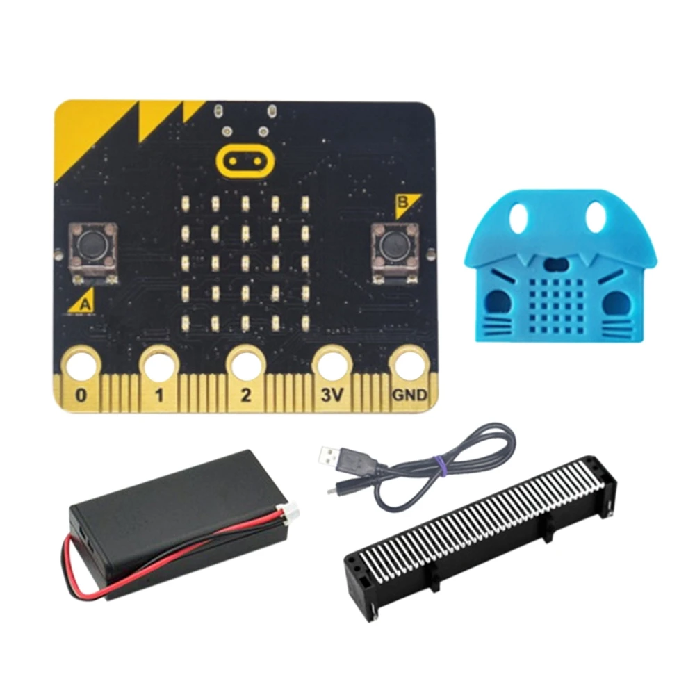 

BBC Micro:Bit Go Kit with Horizontal Terminal Connector+Protective Case Programmable Learning Development Board DIY