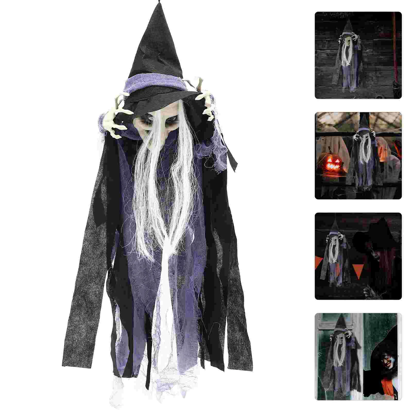 

Ornament Halloween Witch Outdoor Hanging Decor Ghost Mesh Design Pendants