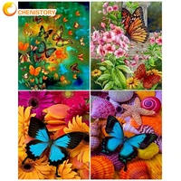 chenistory crystal diamond painting 5d diy crafts jewelry cross stitch butterflies mosaic diamond art home decor gift embroidery