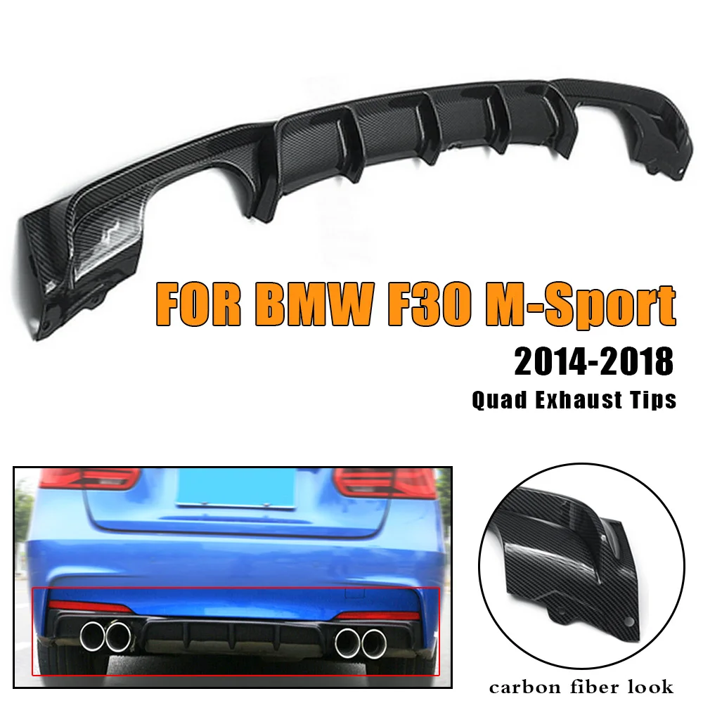 Диффузор для заднего бампера автомобиля BMW F30 3 Series M-Sport 2014-2018 губа из АБС-пластика