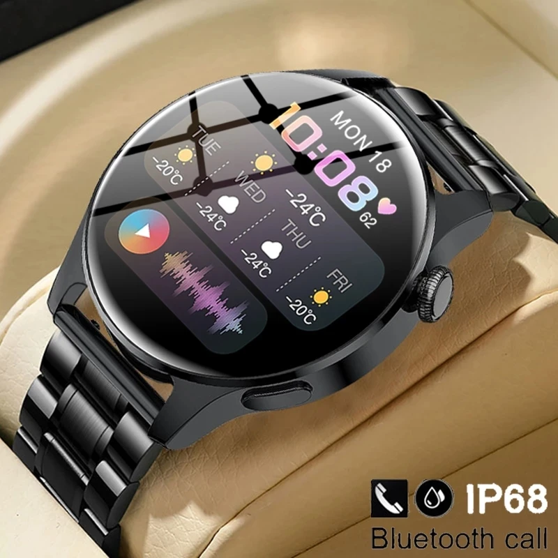 

Bluetooth Call Phone Smart Watch Men Waterproof Sport Fitness Tracker Weather Display 2022 New Watch smartwatch men For Huawei