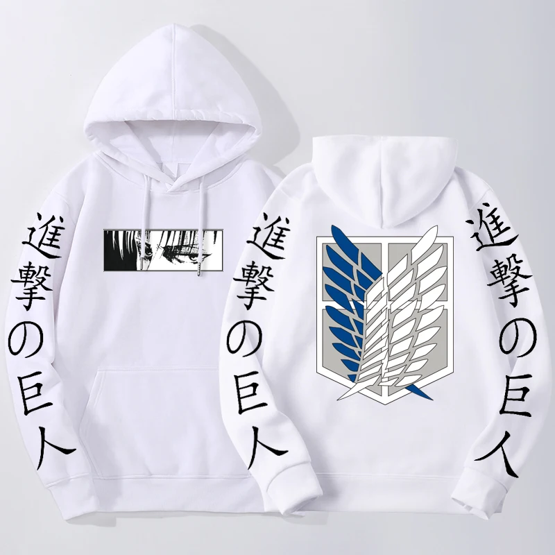 

Толстовка с капюшоном в стиле аниме «атака на Титанов», худи с длинным рукавом, уличная одежда, Свитшот в стиле манга, Харадзюку, Мужская Женская Спортивная толстовка унисекс, топы с капюшоном, 2022