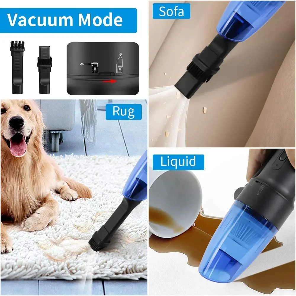 cordless air duster vacuum cleaner for car 2 in 1handheld electric air blowerpowerful cleaning for computer keyboard sofa free global shipping