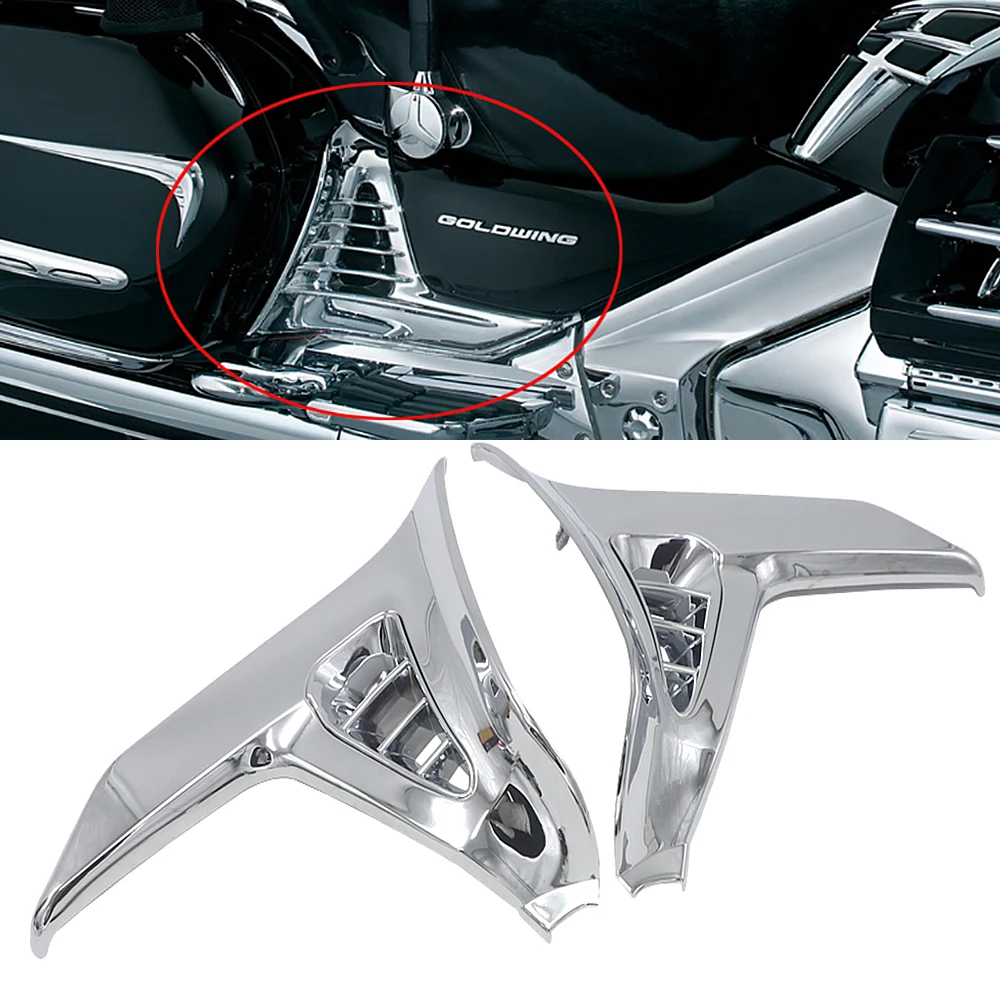 Cubierta triangular para Honda GoldWing GL1800 cromada запчасти для мотоциклиста izquierda справа аксессуары