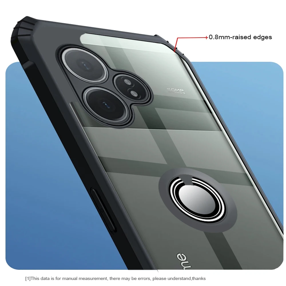 Прозрачная акриловая искусственная кожа для Realme GT 6 T GT6 GT6T чехол с магнитным