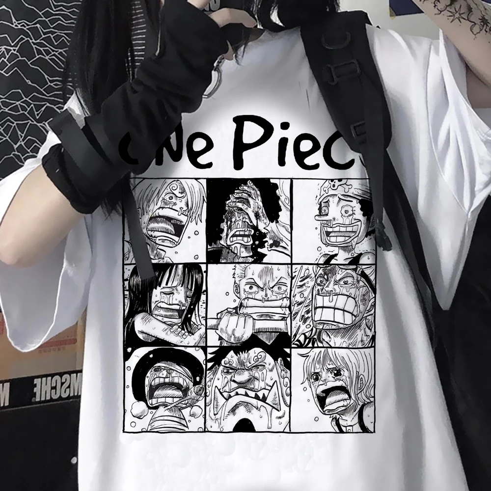 Футболка мужская Слитная с японским аниме милая мультяшная Луффи одежда в стиле