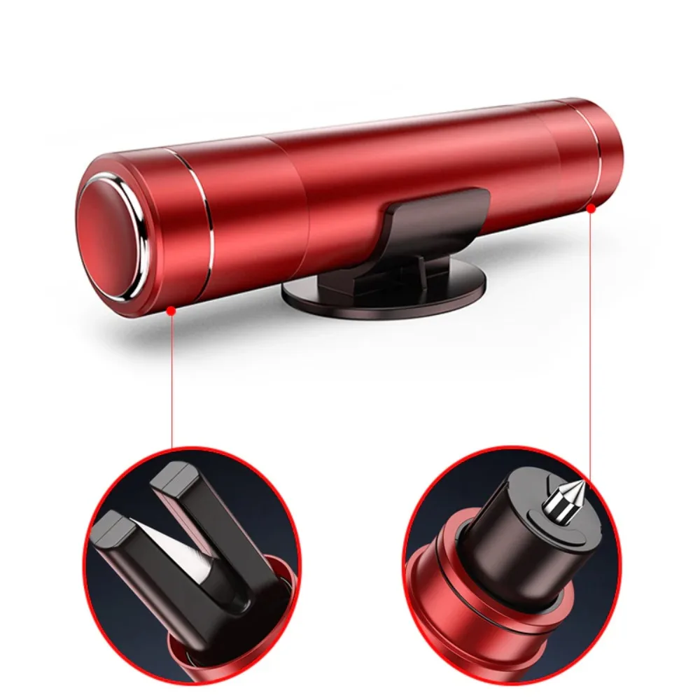 

Life-Saving Car Safety Hammer Professional Red Aluminum Alloy Escape Hammer 2in1 Glass Window Breaker Survival