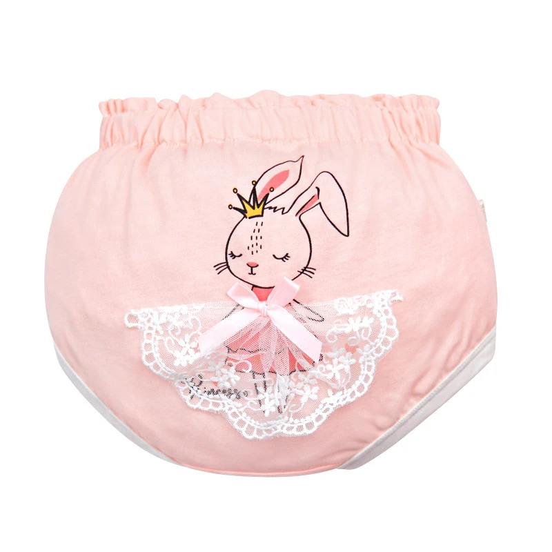 Baby Girls Shorts Cotton Infant PP Pant Bloomers Cute Cartoon Lace Ruffle Princess Underwear Briefs Pink Panties Frilly Knickers images - 6