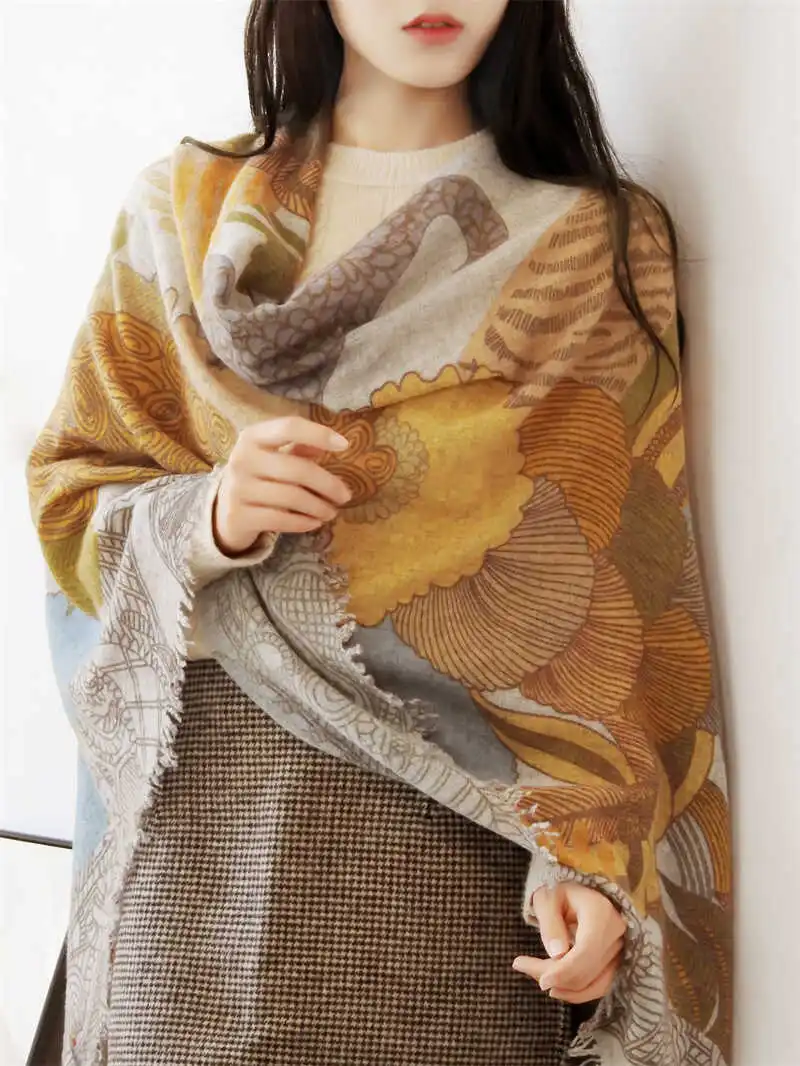 Женский шарф из искусственного кашемира