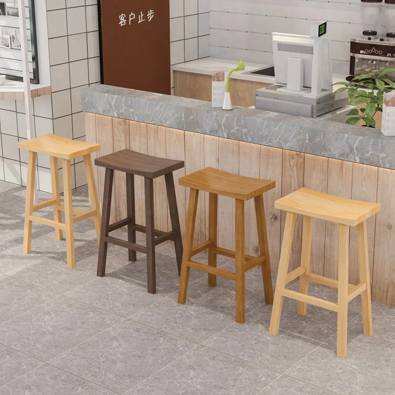 Modern Contracted Milk Tea Shop Front Desk High Stool Home Kitchen Dining Stool