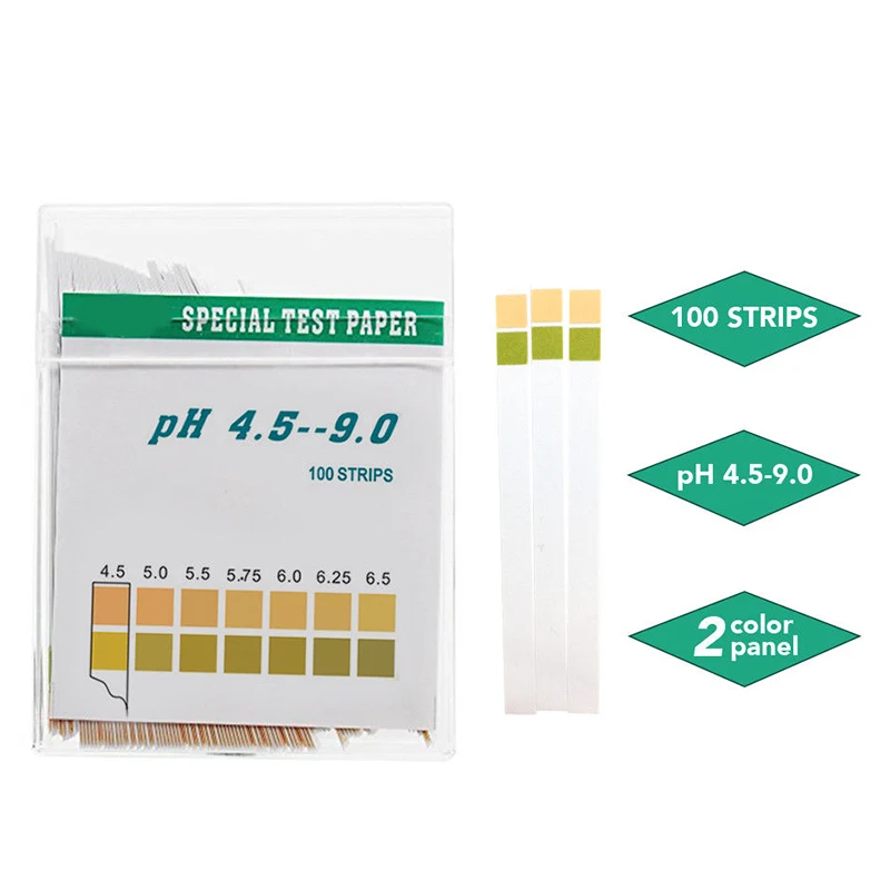 

100pcs PH Test Strips Litmus Paper PH4.5-9.0 Alkaline Acid Test Paper for Water Saliva Urine Testing PH Test Meter