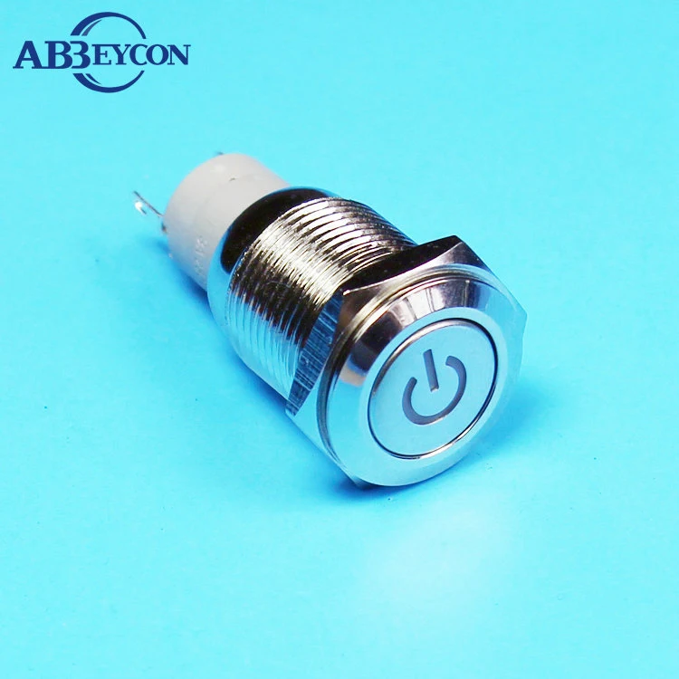 

1626Z 16mm Flat round head power symbol led ON-OFF switch