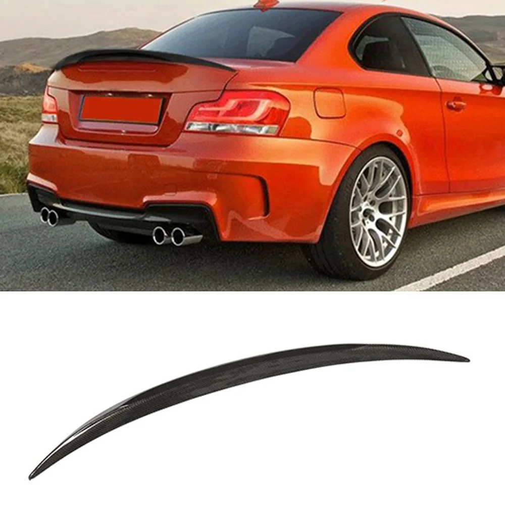 

Carbon Fiber Car Rear Wing Spoiler for BMW 1Series E82M 1M 2011 Ducktail Lip Wing Glossy Black Car Accessories