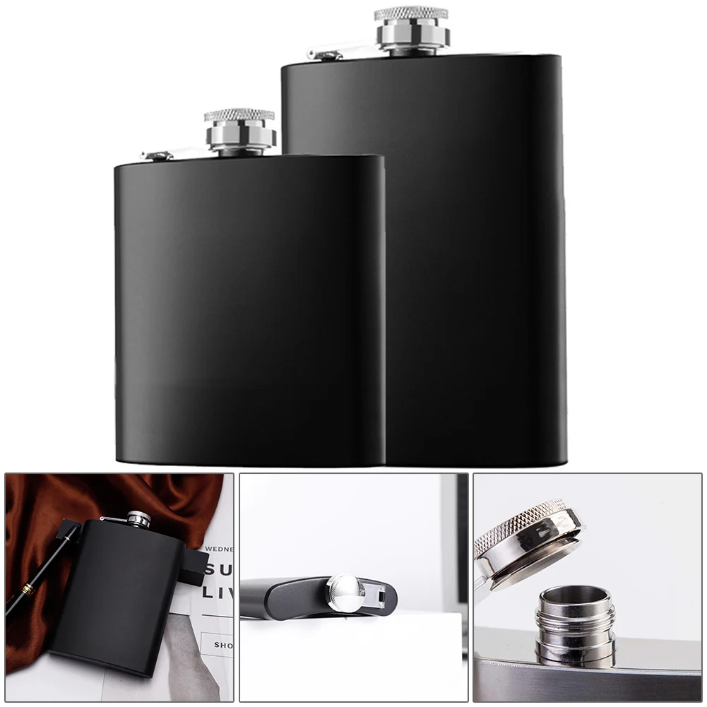 

6/8oz Hip Flask Pocket Stainless Steel Whiskey Liquor Wine Bottle Large Capacity Travel Portable Useful Drinker Bottle Drinkware