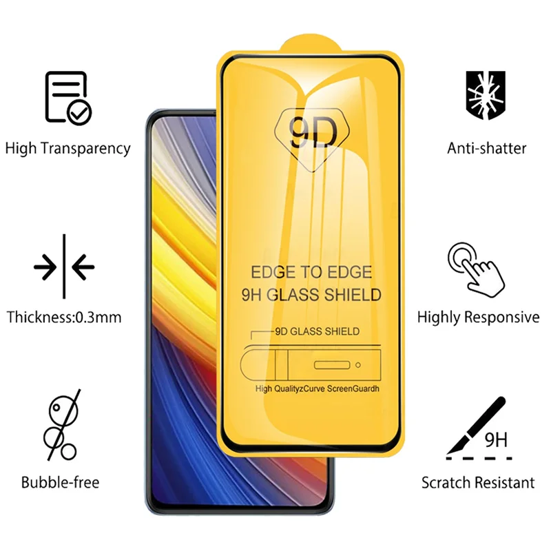 Pelicula,Front Protective Film Poco X4 F4 GT X3 Pro NFC Tempered Glass For Poco M3 F3 Screen Protector For Poco M4 Pro 5G Camera