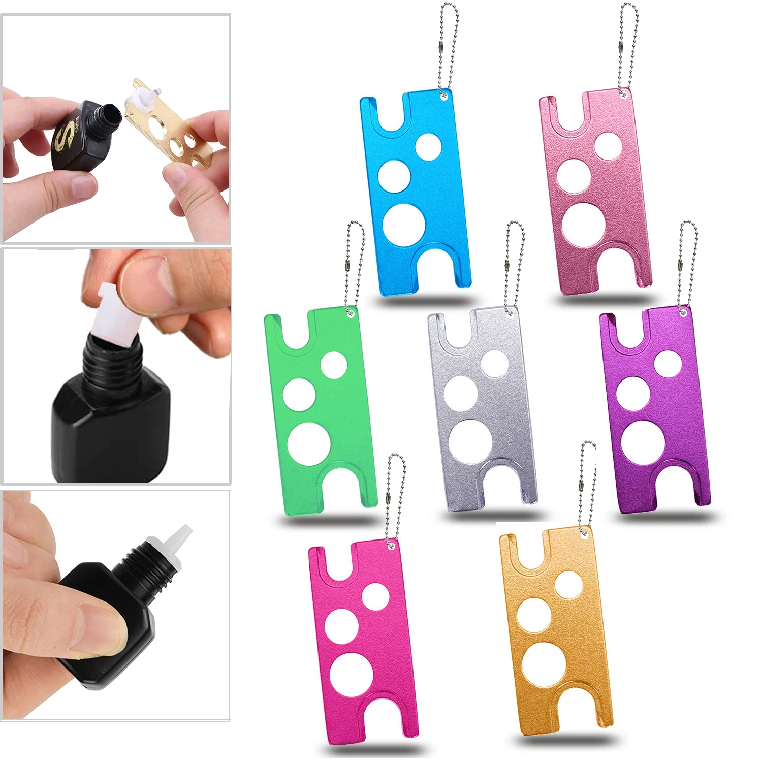 

Caps Opener For Universal Eyelash Glue Replacement Bottle Mouth Head Stainless Steel Roller Bottle Opener Eyelash Extension Tool