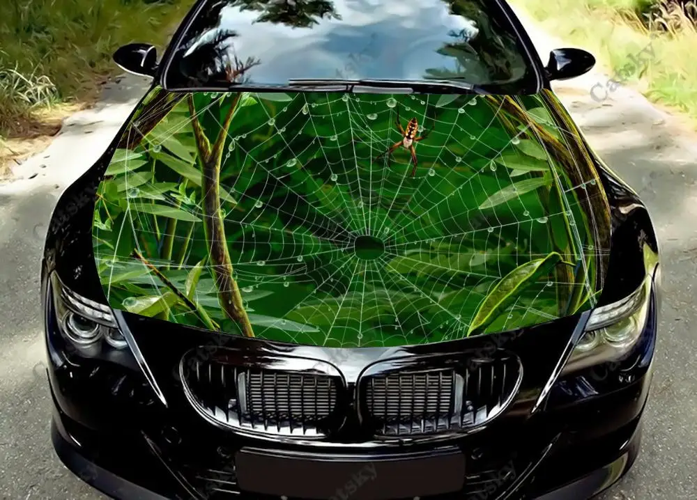 

spider Car hood vinyl stickers wrapped PVC film hood decals stickers general car modified hood protection stickers