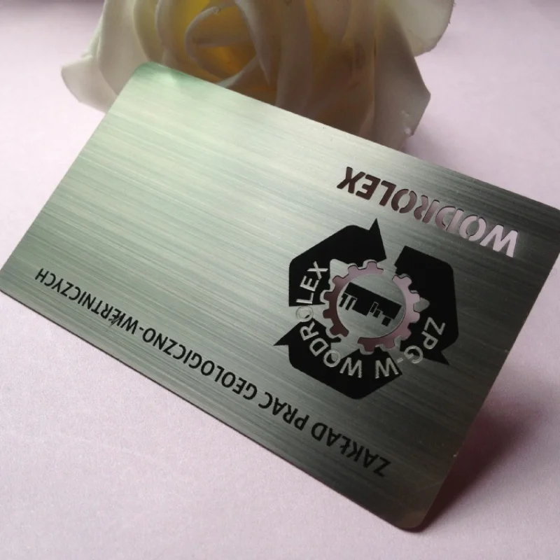 

Черные металлические визитные карточки с гальваническим покрытием