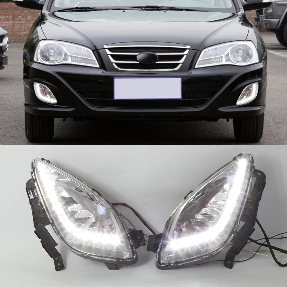 

Дневные ходовые огни с отверстиями для противотуманных фар для Hyundai Elantra 2011-2013, сверхъярсветодиодный водонепроницаемые Автомобильные свето...