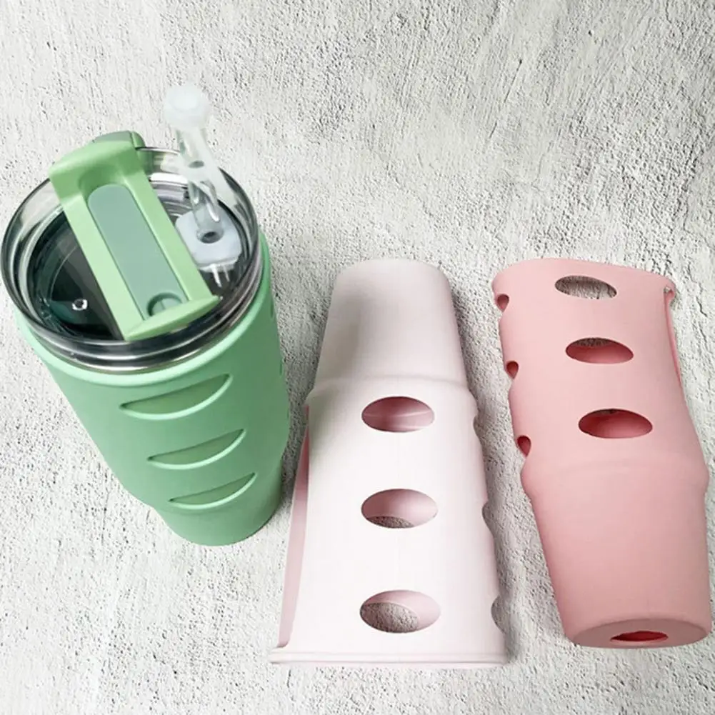

Insulated Cup Sleeve Durable Silicone Cup Cover Anti-slip Dustproof Insulating For Vacuum Cups