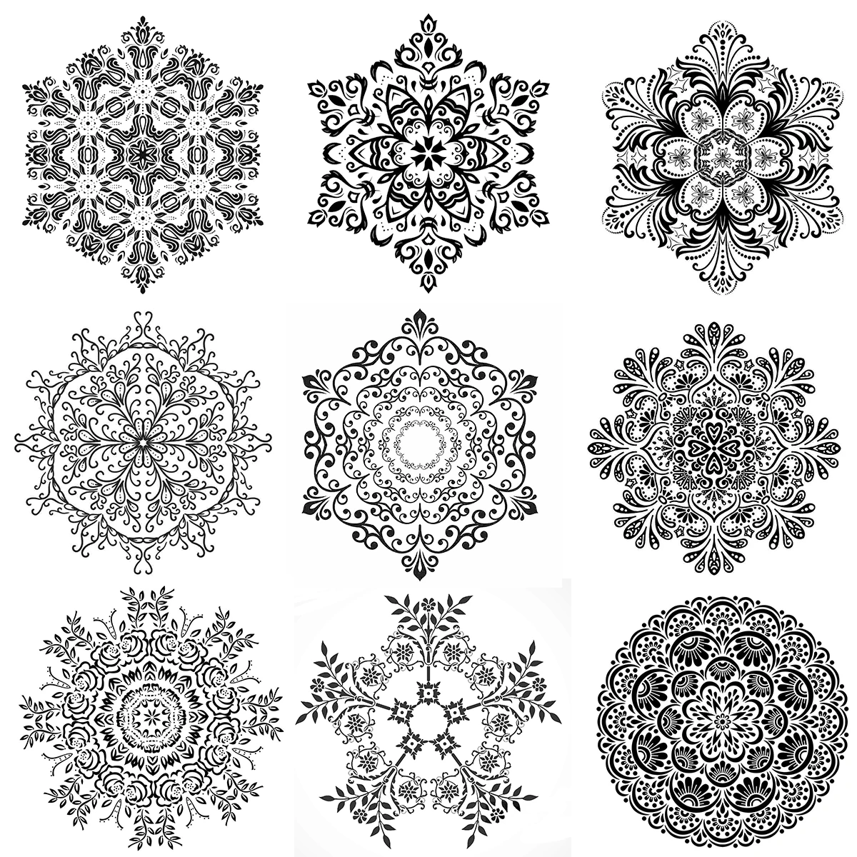 

9 Syles Isolated Retro Pattern Clear Stamps For DIY Scrapbooking Decorative Card Making Crafts Fun Decoration Supplies