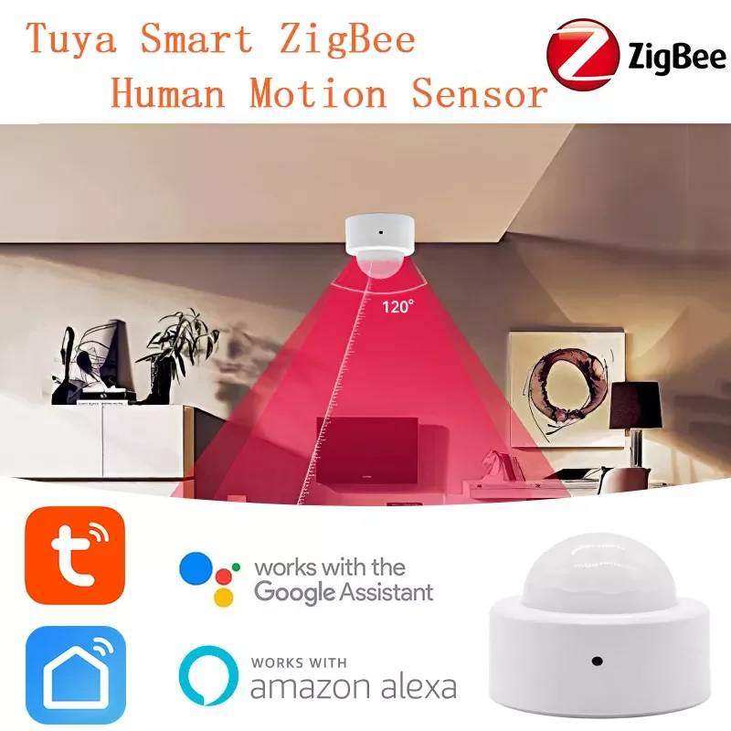

Zigbee Mini Smart Human Body Movement Wireless PIR Transducer Sensor Home Automation Safety Alarm APP Control With Battery