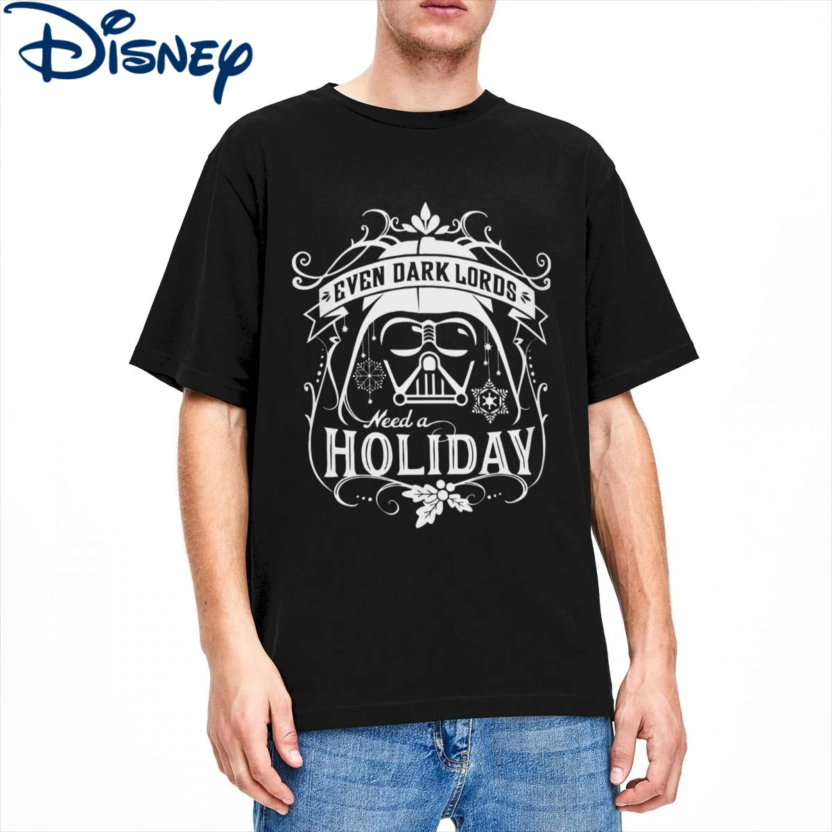 

Футболка мужская с принтом «Дарт Вейдер», праздничная хлопковая рубашка с короткими рукавами, с диснеевским принтом «даже темные лорды», одежда в стиле Звезд