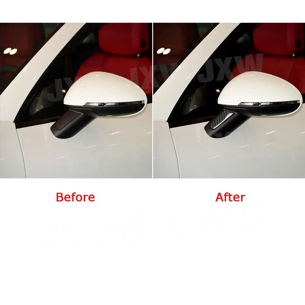 Углеродное волокно дверное зеркало заднего вида ручка панель накладка наклейки