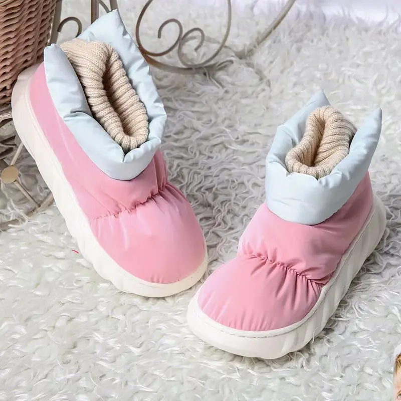 Waterproof Sliders Shoes Slippers For Women Ladies Free Shipping Sock Booties Indoor Outdoor Snow Ankle Boot Slippers Woman Shoe
