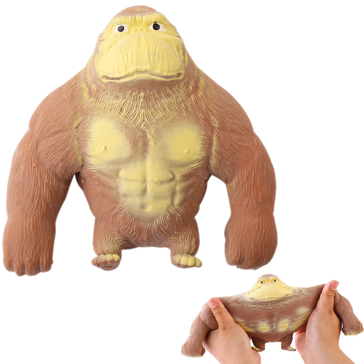 

new Stretch Gorilla Figure Toys Decompress and Squeeze Toy for Kids and Adults Latex Gorilla Jungle Animal Kids Toy Sensory Toy