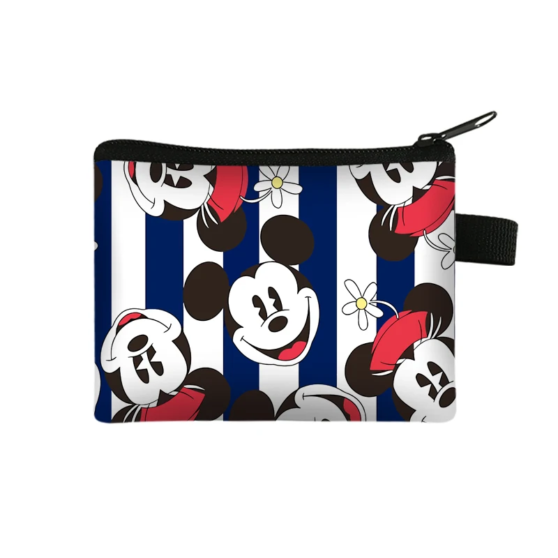Disney Coin Purse Mickey Anime Kids Wallet Mini Card Holder Printing Coin Storage Bag Key Case Kawaii Coin Bag cartera Pochette