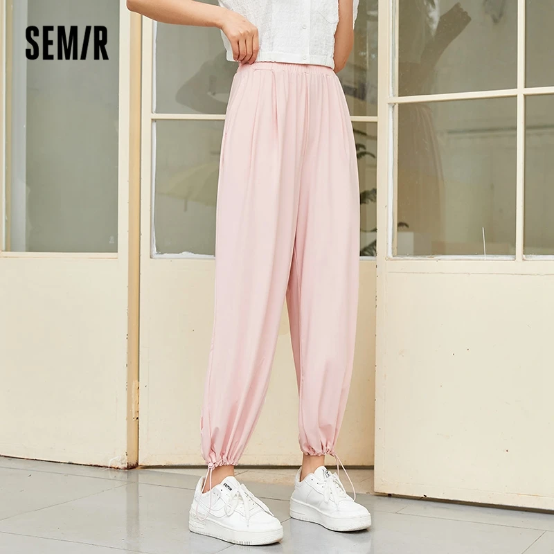 

Брюки Semir женские с защитой от солнца, повседневные Модные свободные штаны с котом, с кулиской и широкими штанинами, лето 2022