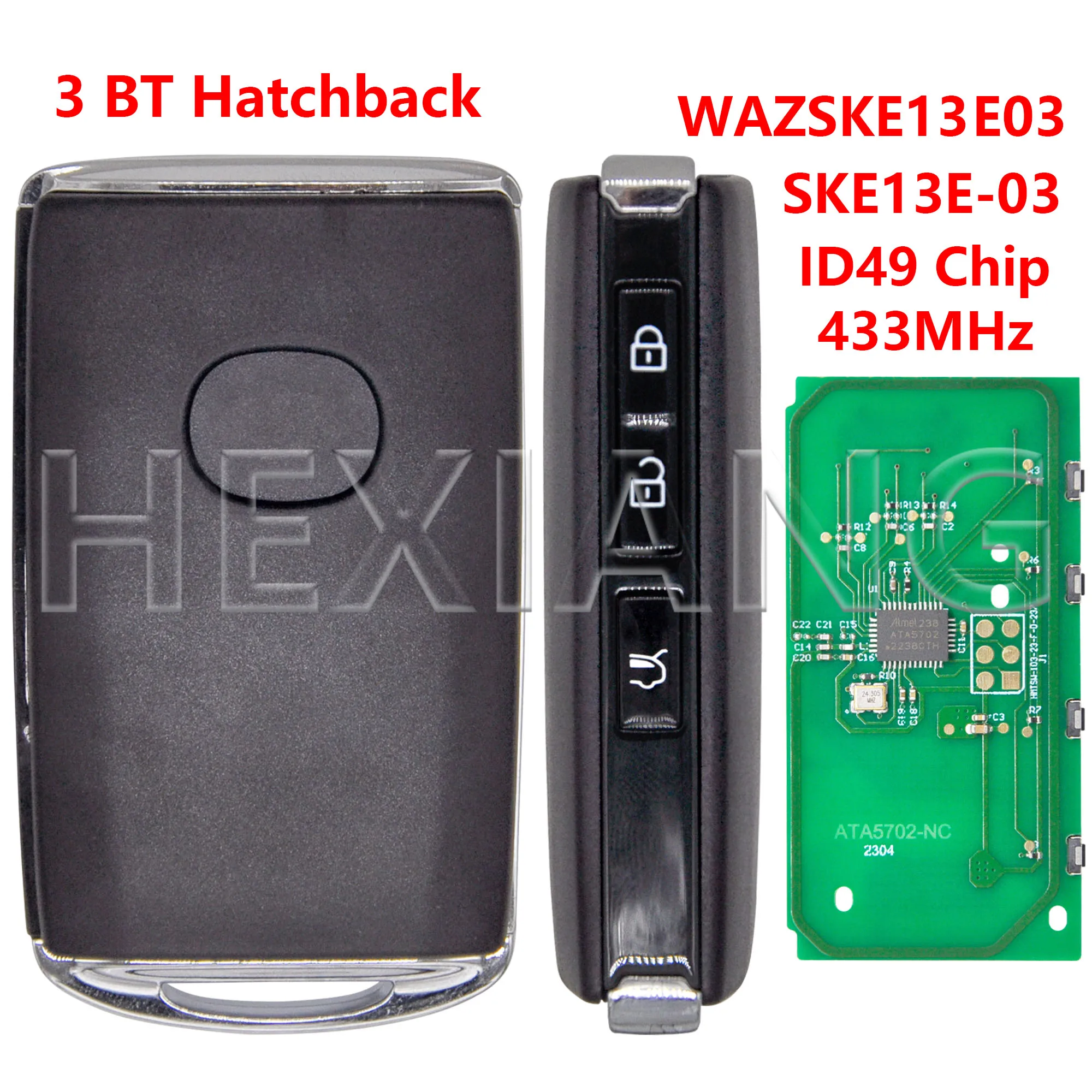 

DR 6A/ID49 чип 433 МГц бесконтактный автомобильный дистанционный ключ WAZSKE11E01 WAZSKE13E03 для Mazda Axela CX30 CX-30 CX-5 CX-8 CX-9 2016-2021