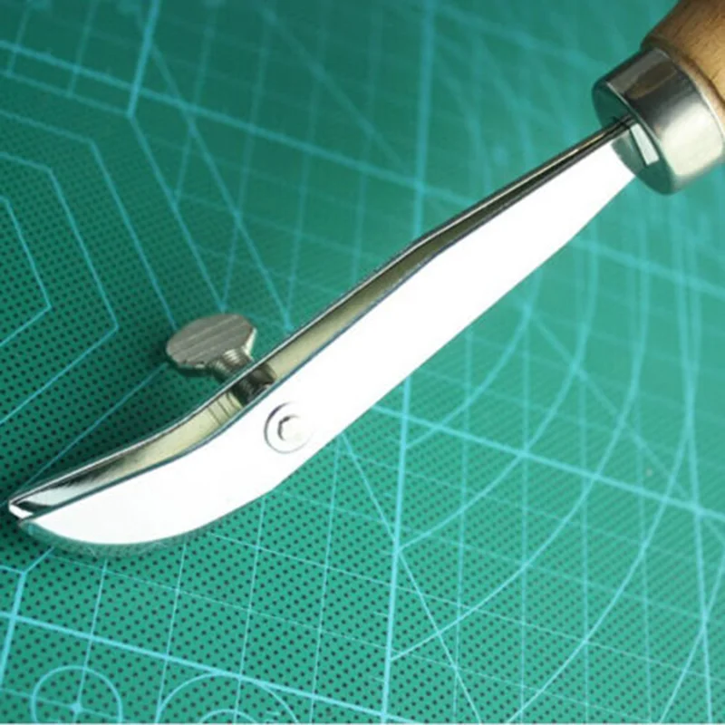 

Craft Tool Leather Edge Creaser Leatherwork Stitch DIY Tool Wood Handle