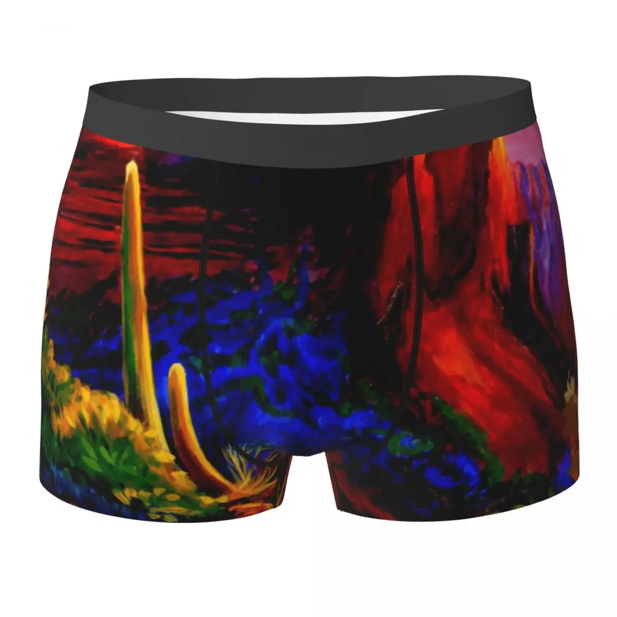 

Desert Painted Underwear Mountains Sunset Print 3D Pouch High Quality Boxer Shorts Customs Boxer Brief Breathable Men's Panties