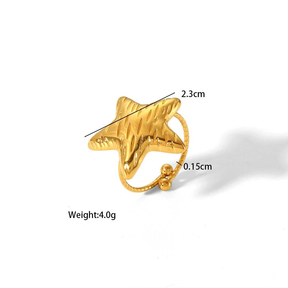 Yori металлическая звезда золотой кольцо серьги-гвоздики комплект 18-каратного