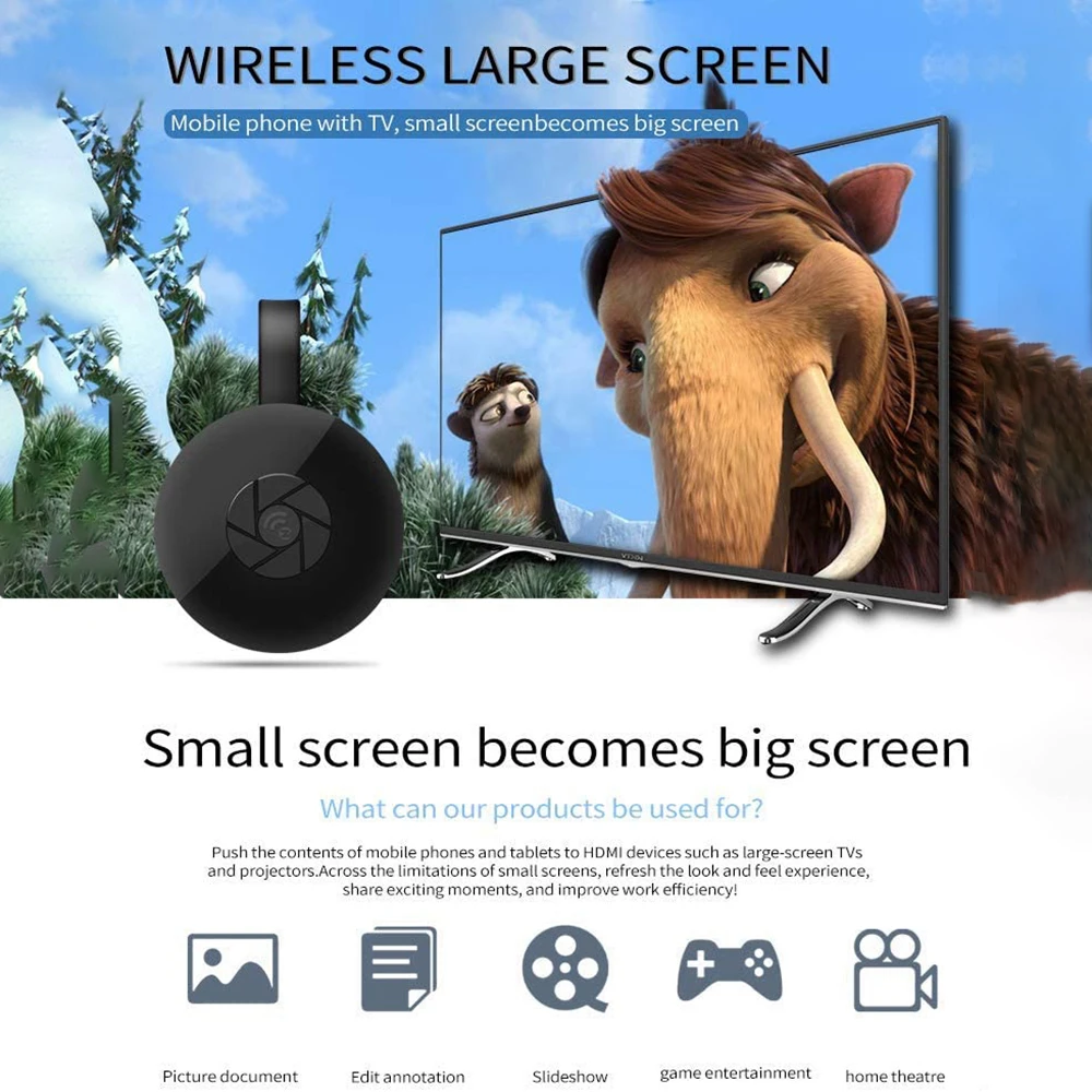ТВ-флешка G2 Mira экран 1080P дисплей Anycast HDMI-совместимый ТВ-адаптер Miracast для Android ios