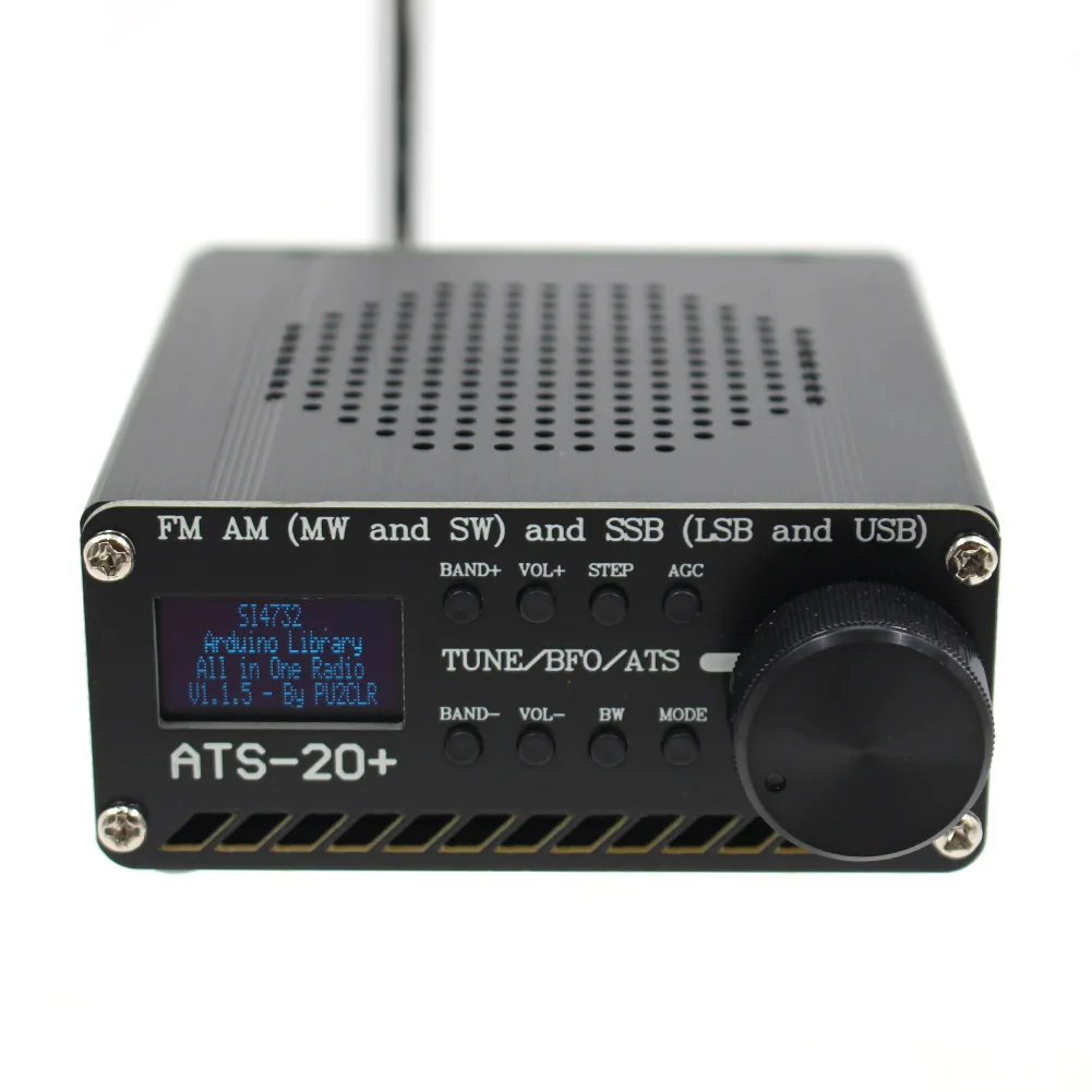 SI4732 ATS-20 + Plus ATS20 V2 радиоприемник FM AM (MW & SW) SSB (LSB и USB) с батареей антенной динамиком