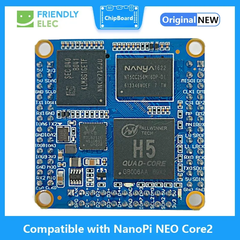 Совместимость с дружелюбными NanoPi NEO Core2 Quanzhi Core H5 Quad Core A53 Core Board Ubuntu System