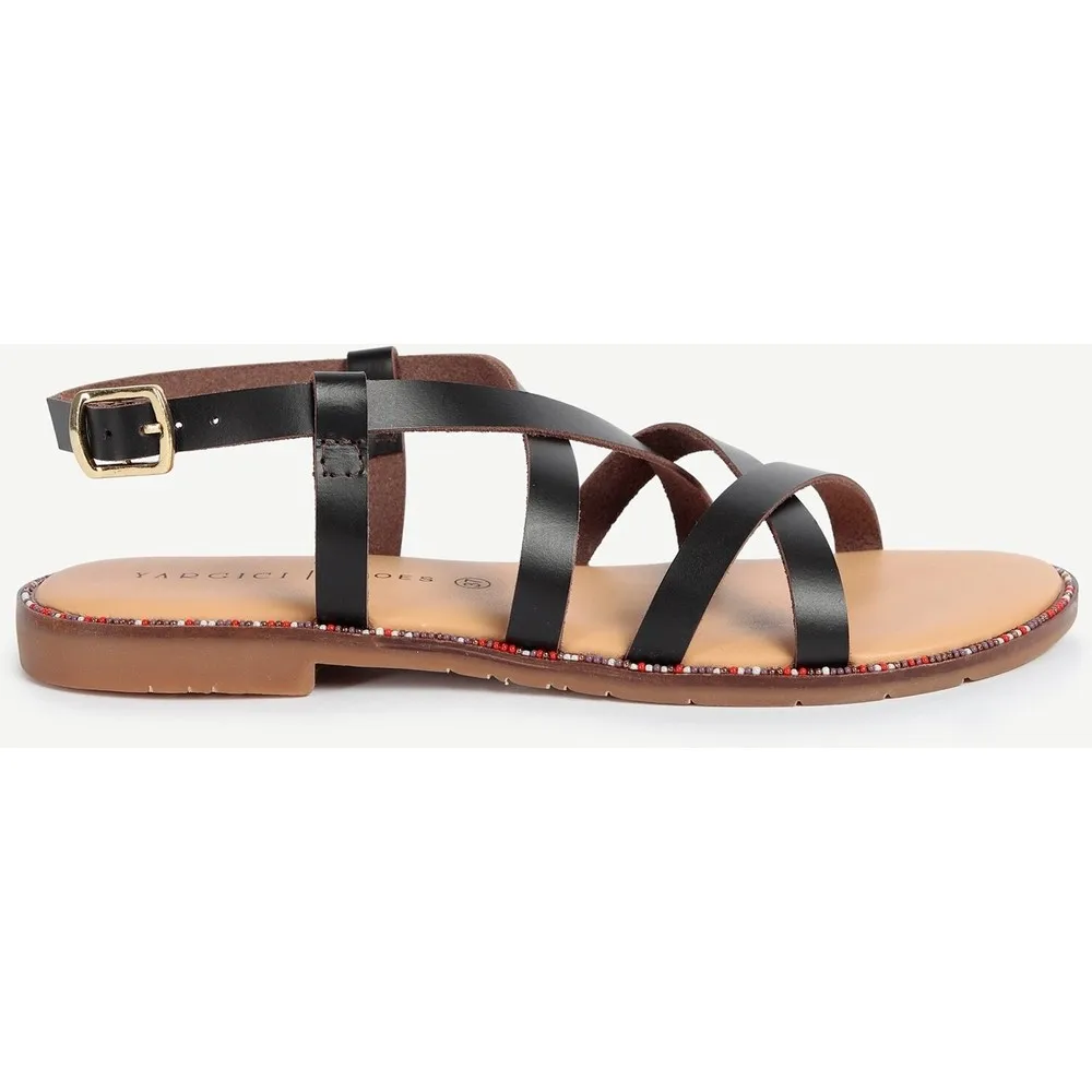 

Dorlie Beaded Floor Detailed Leather Sandals