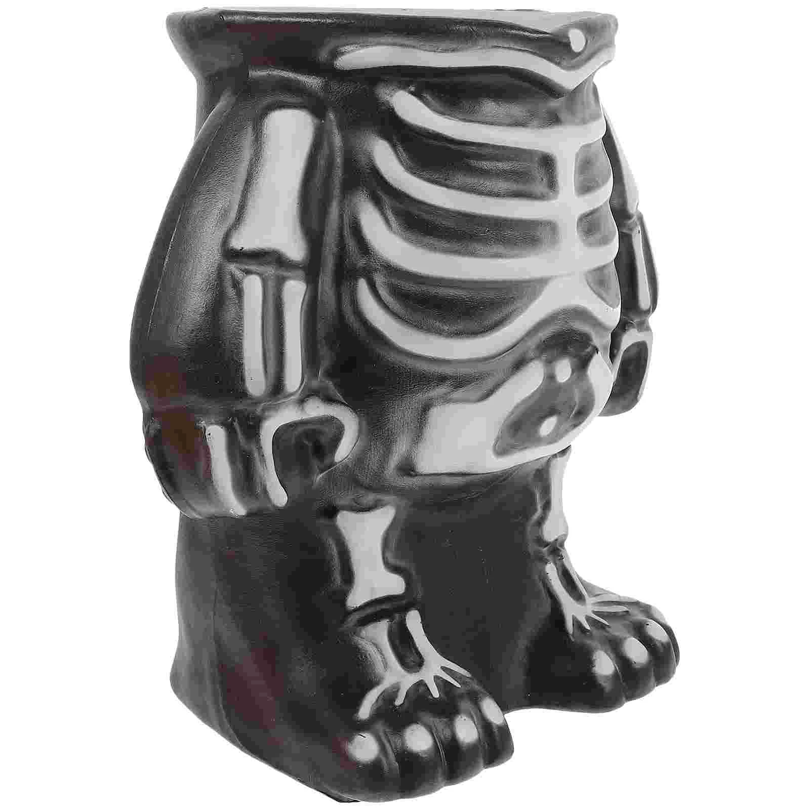 Хэллоуин в форме тыквы черно-белый череп украшения для тела поднос еды подставка